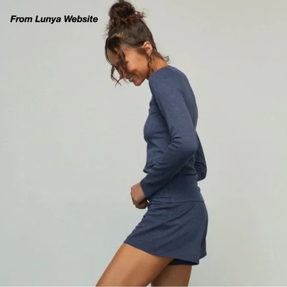 EUC: LUNYA RESTORE SHORTS SET IN HEATHER BLUE (XS)